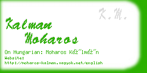 kalman moharos business card